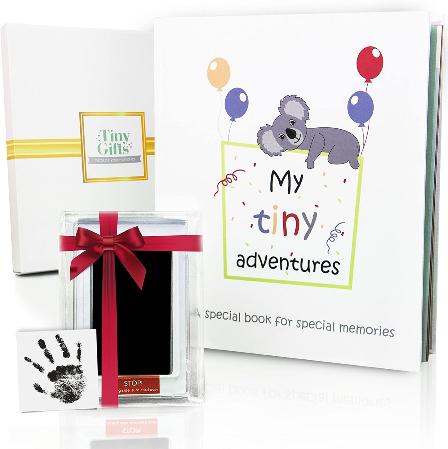 First 5 Years Baby Memory Book + Clean-Touch Ink Pad + Gift Box. Record Your Girl or Boy Photos & Milestones. Keepsake Journal | Scrapbook | Photo Album. Modern Gift for Expecting Parents