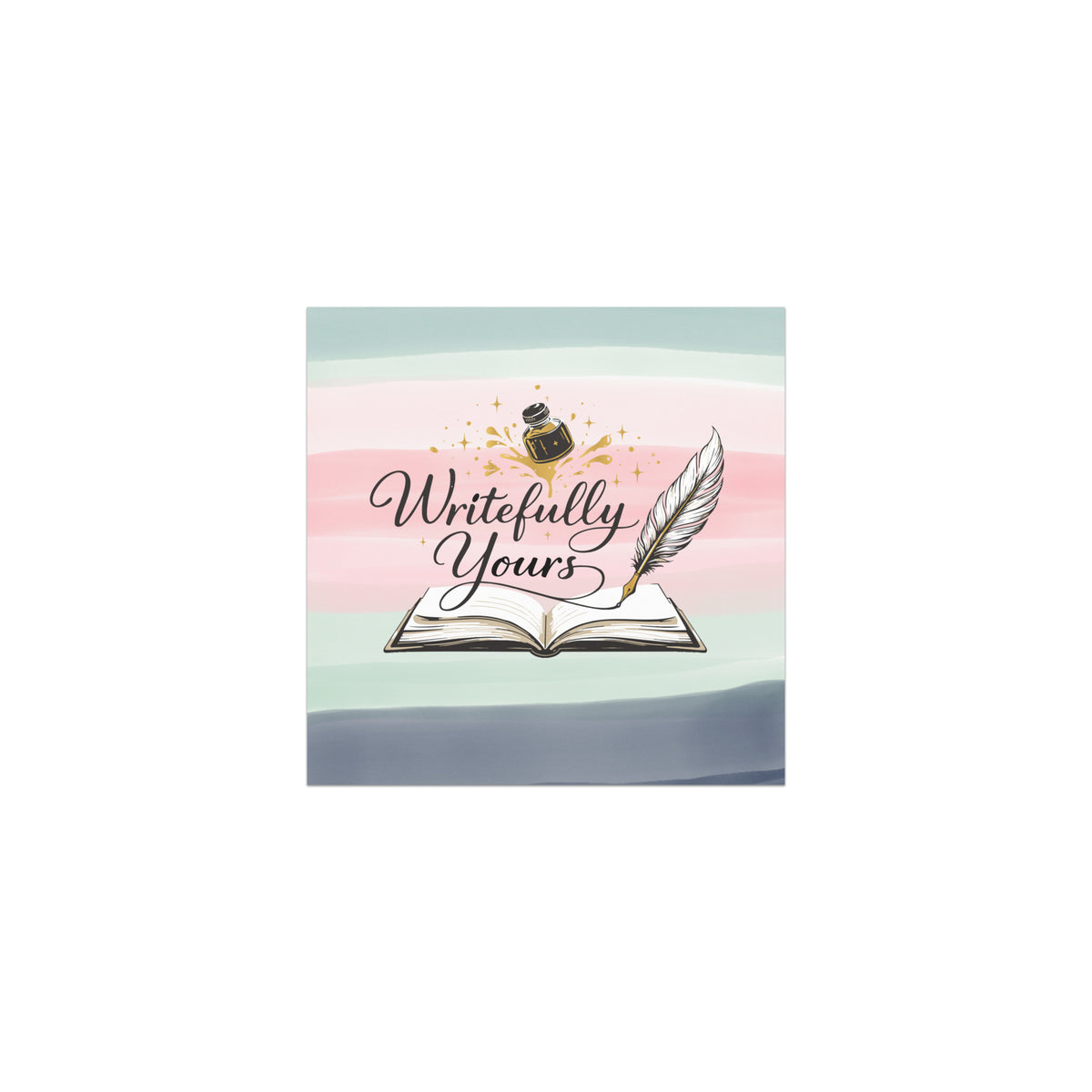 Writer Car Magnet – "This Car Gets Fueled by Writing" | Matte Vinyl Magnetic Bumper Sticker - Writefully Yours