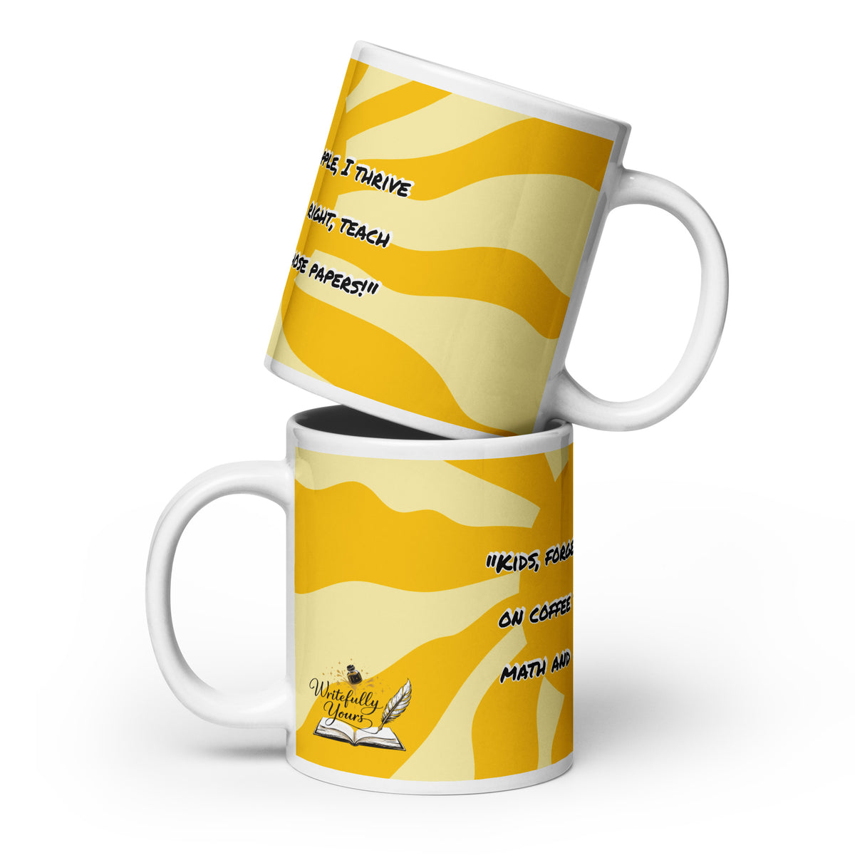 Funny Coffee Lover Ceramic Mug – "No Eve, It's Coffee This Semester" | 11, 15 & 20 oz - Writefully Yours